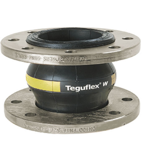Compensador de dilatación de caucho - TEGUFLEX®W - Trelleborg Expansion Joints - redondo / con brida / para agua