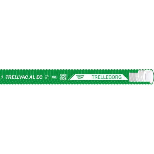 Manguera para productos alimentarios - TRELLVAC AL EC  - Trelleborg Industrial Hose - para productos químicos / para polvo / para polvo abrasivo