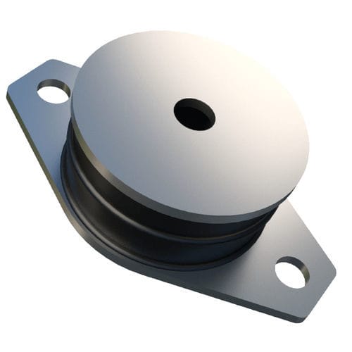Soporte antivibratorio cilíndrico - SAW series - Trelleborg Antivibration Solutions - de metal / de caucho / para motor