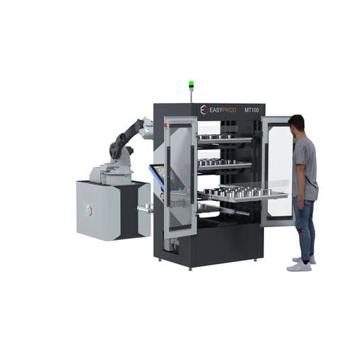 Célula robotizada de carga - Magazin MT100 - Engineering Data - de descarga / para centro de torneado / con almacenamiento de piezas