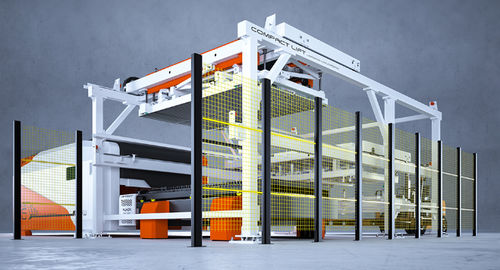 Sistema de carga y descarga para palés - Compact Lift - Laser - de placas / automático