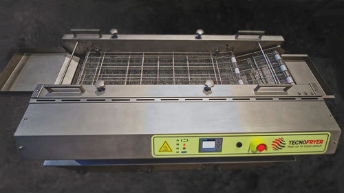 Freidora industrial continua - FRYE  - Tecnofryer - para frutas / con transportador / de acero inoxidable