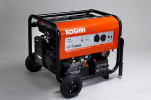 Grupo electrógeno con motor de gasolina - GV-7000S - KOSHIN LTD - trifásico / enfriado por aire / industrial