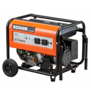 Grupo electrógeno con motor de gasolina - GV-7600S - KOSHIN LTD - trifásico / enfriado por aire / industrial
