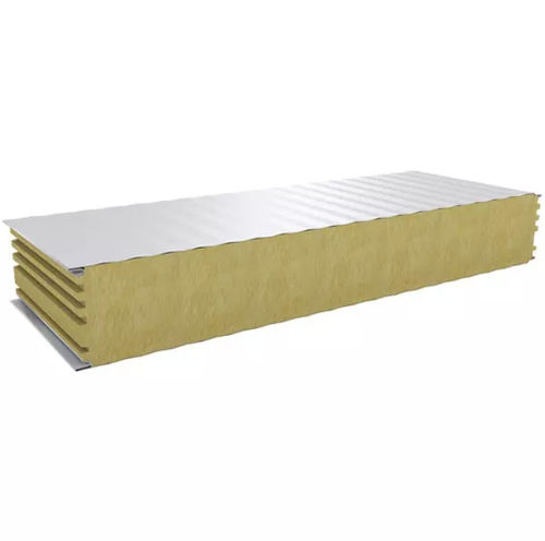 Panel sándwich alma de lana mineral - BRDECO - alma de lana de roca / cara de acero / cara de acero inoxidable