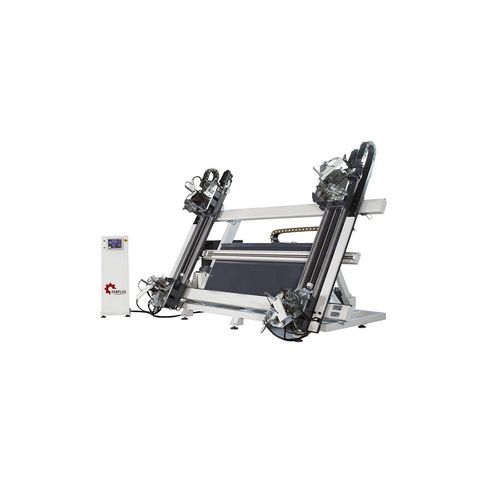 Engastadora para perfiles de aluminio - Fabplus - automática / hidráulica / controlada por PLC