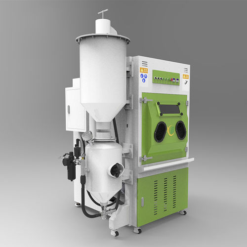 Cabina de chorro de arena a presión - TB-PN1200 - Tongbao Surface Processing Equipment - manual / con tabla giratoria / para altas cargas
