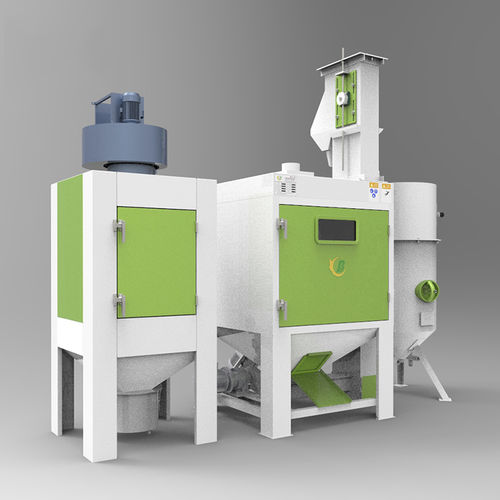 Arenadora automática - TB-NR1111-2P - Tongbao Surface Processing Equipment - de aspiración / para tratamiento de superficie / de tambor