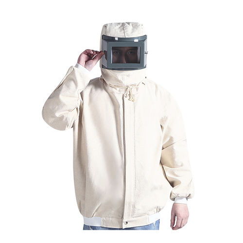 Casco para tareas de arenado - TB-1098 - Tongbao Surface Processing Equipment - blanco / con gafas de protección