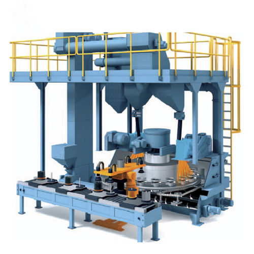 Granalladora con mesa giratoria - TB-MT1419 - Tongbao Surface Processing Equipment - de turbina / de llantas / para limpieza de superficies