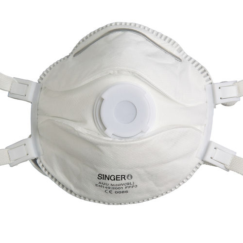 Máscara de protección desechable - AUUM30VSL - SINGER Frères - FFP3 / semimáscara / blanca