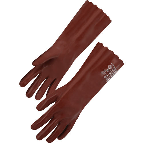 Guante de manipulación - PVC740 - SINGER Frères - de protección química / de algodón / revestimiento de PVC