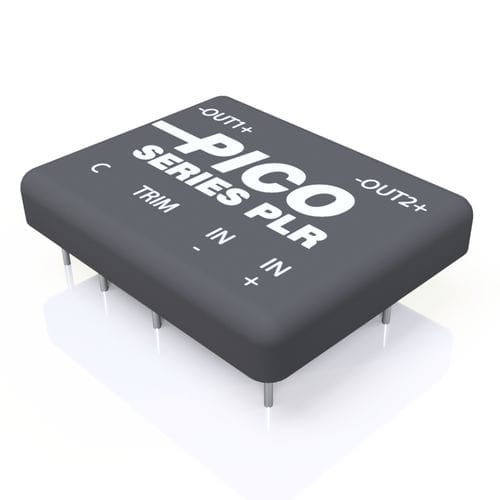 Convertidor DC/DC regulado - PLR Series - Pico Electronics - variación de intensidades de entrada 2:1 / variación de intensidades de entrada 3:1 / aislado