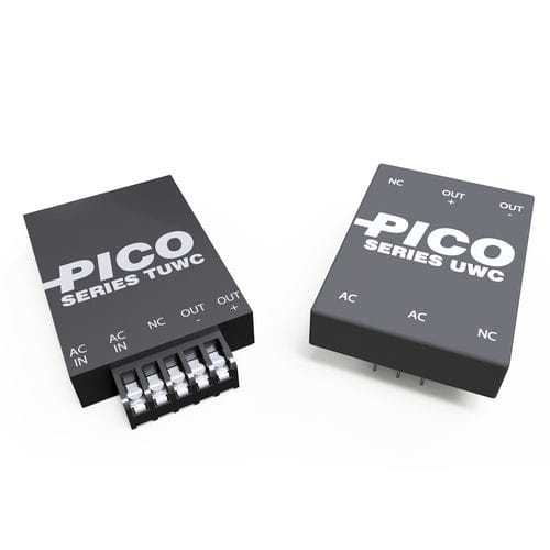 Alimentación eléctrica encapsulada - TUWC series - Pico Electronics - AC/DC / regulada / de dos salidas