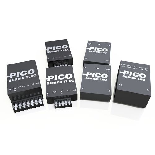 Alimentación eléctrica encapsulada - LAC series - Pico Electronics - AC/DC / regulada / de dos salidas