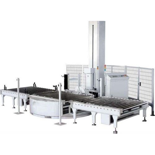 Envolvedora horizontal - B200 - Shanghai Fhope machinery co.,ltd - con plataforma giratoria / automática / para palés