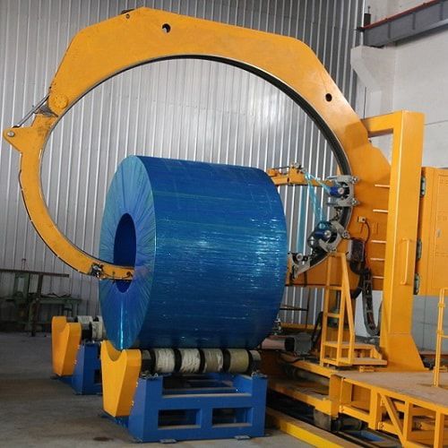 Envolvedora orbital - Shanghai Fhope machinery co.,ltd - automática / de bobinas / de film estirable