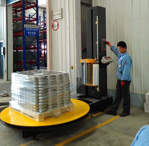 Envolvedora con plataforma giratoria - A500 - Shanghai Fhope machinery co.,ltd - semiautomática / para palés
