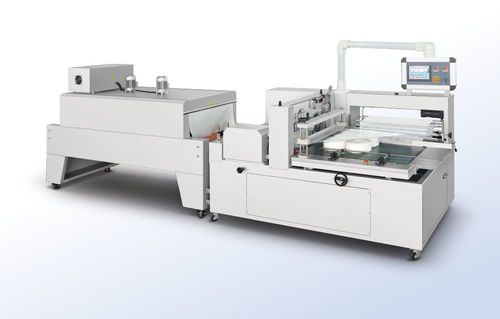 Retractiladora enteramente automática - MO-600 - Shanghai Fhope machinery co.,ltd - con túnel de retracción / de soldadura lateral / horizontal