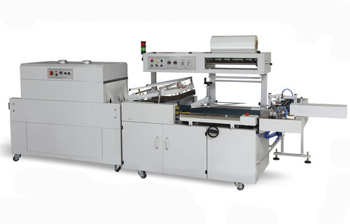 Retractiladora enteramente automática - FP-400LC+SH-450C - Shanghai Fhope machinery co.,ltd - de cartón / con de film termorretráctil con barra de soldadura / horizontal