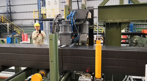 Flejadora totalmente automática - Shanghai Fhope machinery co.,ltd - para cintas de flejado de acero / para la industria metalúrgica / de paquetes