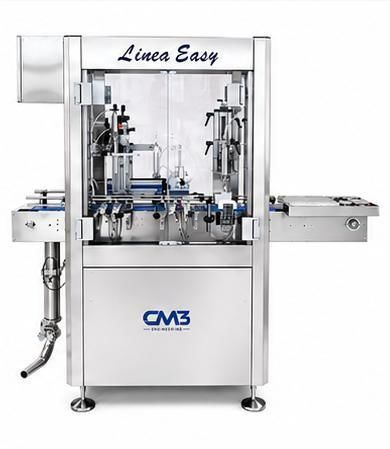 Llenadora tapadora semiautomática - EASY LINE basic version - CM3 ENGINEERING SRL - para líquido / monobloque / industrial