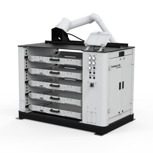 Célula robotizada para la alimentación de máquinas - ProFeeder X-XL - EasyRobotics - para transportador / compacta / con almacenamiento de piezas
