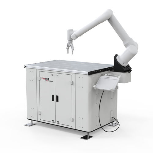 Célula robotizada de ensamblaje - EasyDesk Alu - EasyRobotics - de acabado / de medición / de tratamiento de superficie