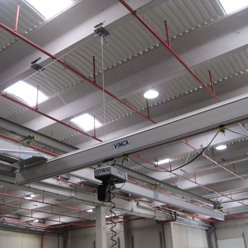 Puente grúa monorriel - VINCA EQUIPOS INDUSTRIALES - ligera / de aluminio