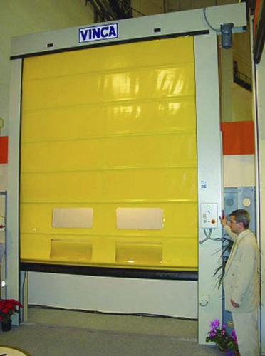 Puerta industrial - OPENFRY - VINCA EQUIPOS INDUSTRIALES - apilable / rápida / con salida de emergencia