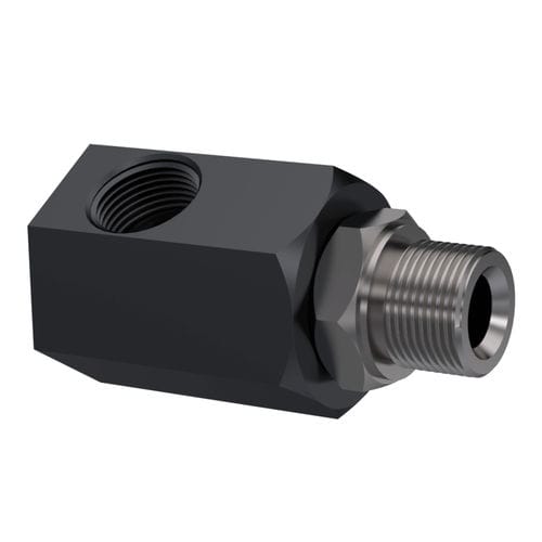 Racor hidráulico - F090-T1 - ROTOTECH MAKİNA SAN. VE DIŞ TİC. LTD. ŞTİ. - roscado / codo de 90º / de acero al carbono