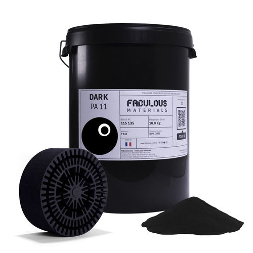 Polvo para impresora 3D SLS - DARK PA11 black - FABULOUS - de nailon / PA / antiabrasiones