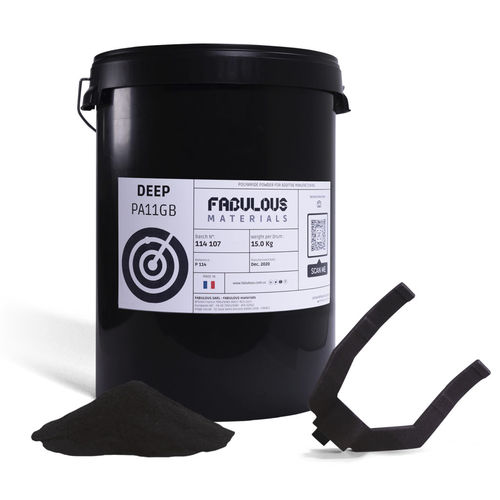 Polvo para impresora 3D de nailon - DEEP PA11 black GB - FABULOUS - PA / resistente a la corrosión / antiabrasiones