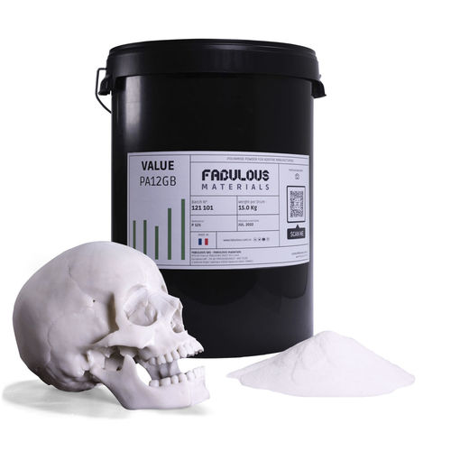 Polvo para impresora 3D de nailon - VALUE PA12 GB - FABULOUS - PA / a prueba de abrasión / resistente a los productos químicos