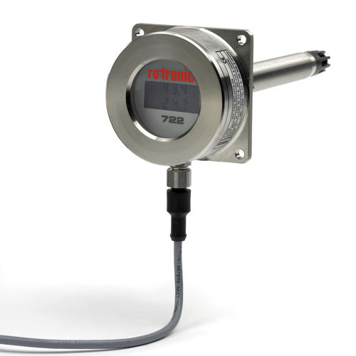 Sensor de temperatura y de humedad relativa - Rotronic DT722 - Process Sensing Technologies - instalado en conducto / reforzado / para aplicaciones de proceso