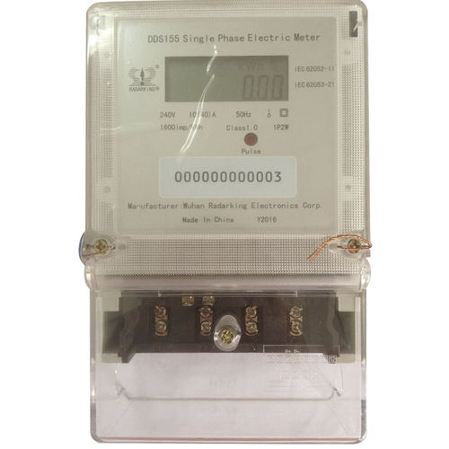 Contador de energía eléctrica monofásico - DDS155 - Wuhan Radarking Electronics Corp - para montaje sobre panel / con pantalla LCD / 50 Hz