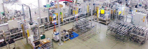 Línea de ensamblaje de prueba - Dalian Haosen Equipment Manufacturing Company - con paleta