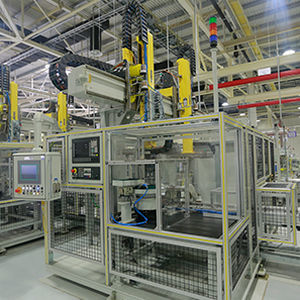 Línea de ensamblaje automática - Dalian Haosen Equipment Manufacturing Company - de prueba / con paleta