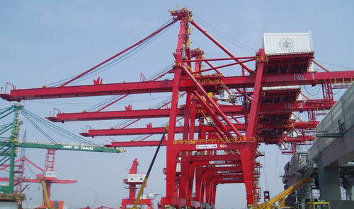 Grúa fija - DALIAN HUARUI HEAVY INDUSTRY GROUP CO.,LTD. - de mástil / para contenedores