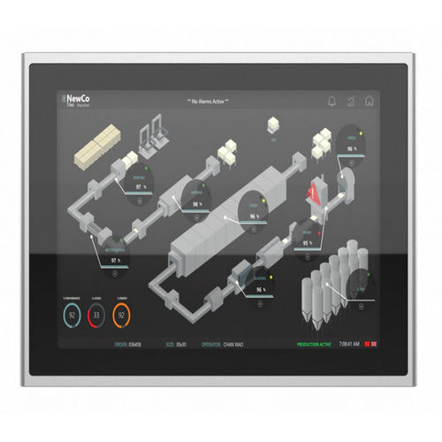Monitor con tecnología capacitiva proyectada - IMF-150X - INDATECH - con pantalla táctil multipuntos / con pantalla táctil resistiva de 5 hilos / retroiluminación LED