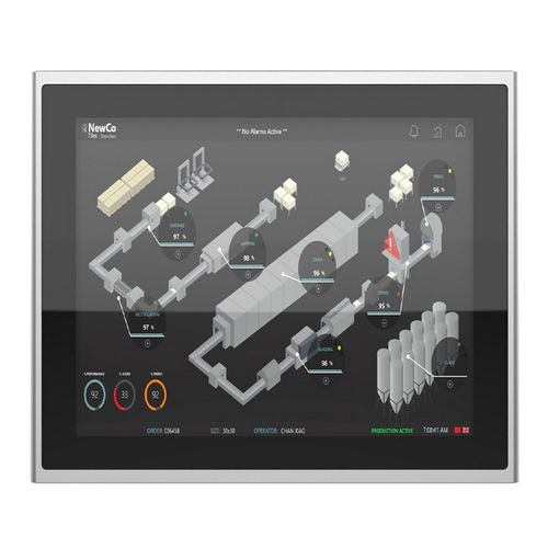 Monitor con tecnología capacitiva proyectada - IMF-190X - INDATECH - con pantalla táctil multipuntos / con pantalla táctil resistiva de 5 hilos / retroiluminación LED