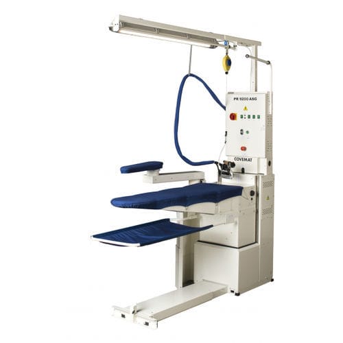 Mesa de planchado universal - PR9200 E series - COVEMAT - aspirante y soplante / calefactada / con generador de vapor