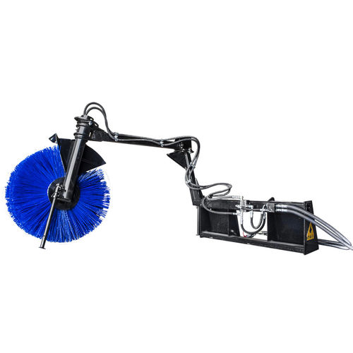 Barredora con operador a bordo - DX-BN-HY-8x10x36-SS-USS - DYMAX INC - para minicargadora compacta / con motor hidráulico / de exterior