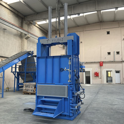 Prensa de balas para neumáticos - KATANA MAKINA ENERJI SANAYI TICARET LIMITED STI. - vertical / de carga frontal / compacta