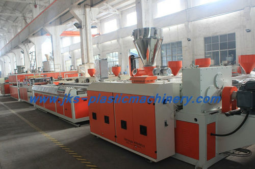 Línea de extrusión de doble tornillo - SJSZ 65/132 - Wuxi JKS Machinery Manufacturing Co.,Ltd - de paneles / de perfiles / para modernas para panel pared