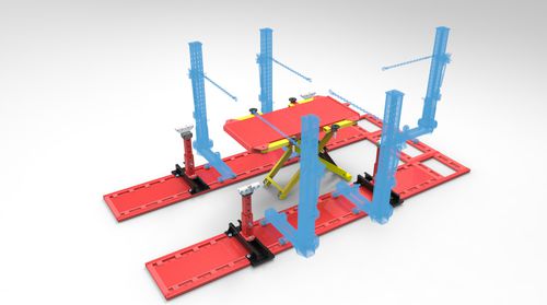 Banco de enderezado 3,5 toneladas - RICHT TRACK 5000 - SDMR UG - con brazo de tracción / con puente elevador / 10 toneladas