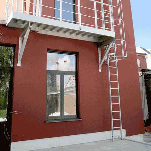 Escalera de aluminio - FLIP-01 - JOMY SA - simple / de crinolina / de cubierta