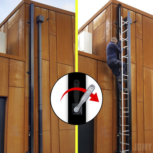 Escalera abatible - JOMY SA - de aluminio anodizado / plegable / de cubierta