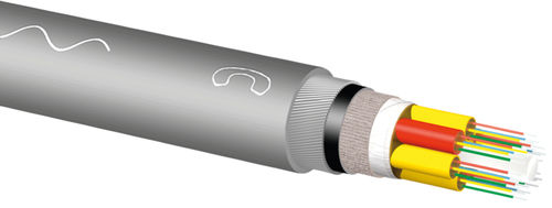 Cable óptico de datos - BayCom® OFC TUSI® - Bayerische Kabelwerke - blindado / antipropagación de fuego / resistente a los UV