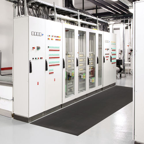 Alfombra aislante dieléctrica - Switchboard Matting™ Class 1 833 - Justrite Safety Group - estriada / de caucho / negra
